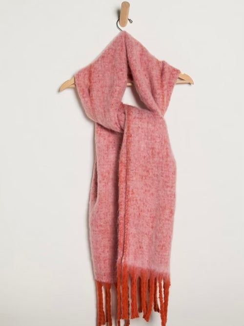Winter Chill Blanket Scarf in Pink