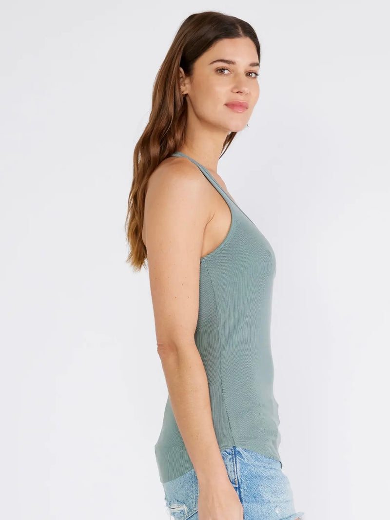 Micro Rib Tank in Sage