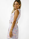 FINAL SALE Retro Floral Belted Mini Dress