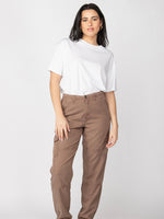 Soft Brown Straight Leg Cargo Pants