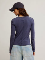 Nova Long Sleeve Tee in Peacoat