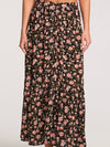 Floral Maxi Skirt in Black