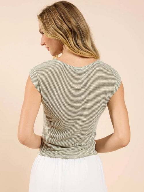 Wide Neck Knit Top