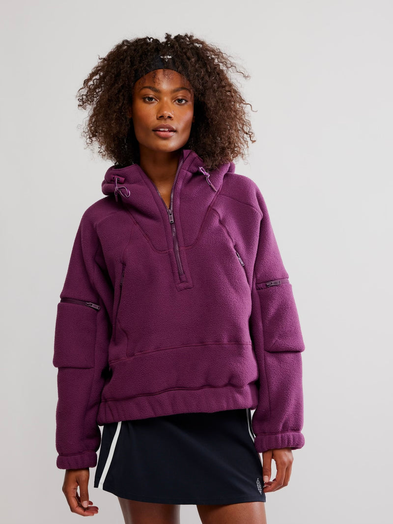 Wild And Free Fleece Pullover - Black Cherry