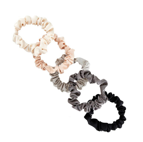 Ivory Ombre Satin Scrunchies Jar