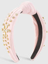 Dazzling Velvet Rhinestone Headband in Pink