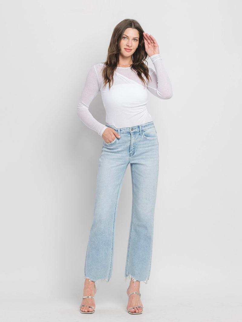 Light Wash Clean Stretch Straight Leg Denim