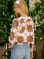 Crochet Flower Pullover