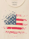 American Flag Splatter Scoop Neck Graphic Tank Top