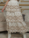 FINAL SALE Eyelet Maxi Skirt in Off White