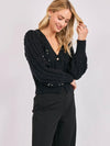 Bejeweled Cardigan in Black