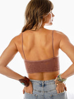 Chloe Longline Padded Bralette in Mocha