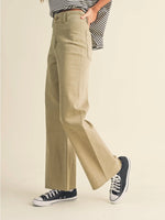 Straight Wide Leg Pants in Toast Brown