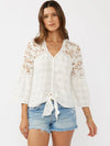 Button Down Lace Top