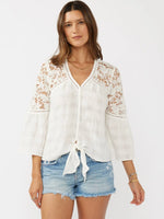 Button Down Lace Top