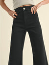 Straight Wide Leg Pants in Fade Black