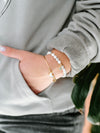 Mother of Pearl Crescent Bangle