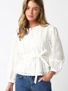 Aspen Eyelet Belted Top