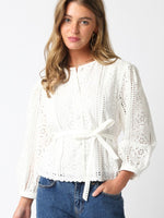 Aspen Eyelet Belted Top