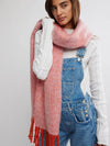 Winter Chill Blanket Scarf in Pink