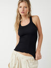 Ribbed Seamless Tank in Black