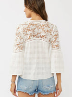 Button Down Lace Top