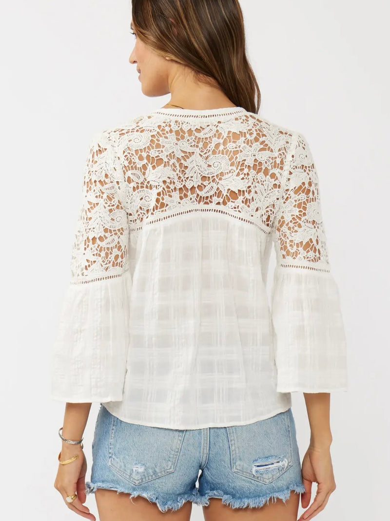 Button Down Lace Top