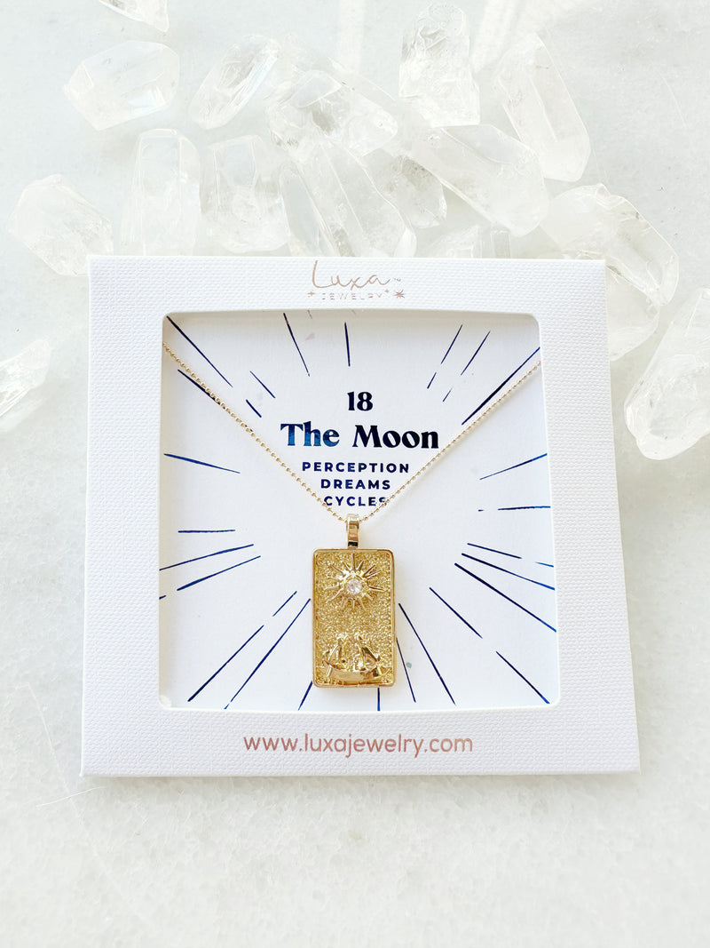 #18 The Moon Major Arcana Tarot Necklace