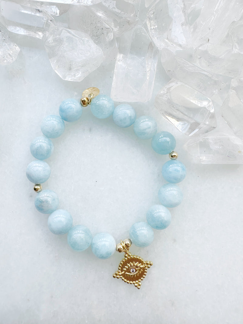 Aquamarine Goddess Evil Eye Deka Stretch