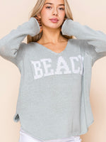Sage Beach V Neck Sweater