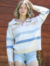 Ellis Collared Striped Pullover Sweater