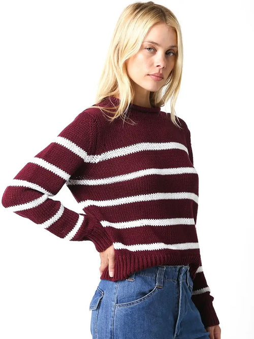 Leah Sweater in Burgundy