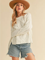 White Knit Adela Sweater