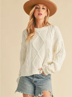 White Knit Adela Sweater