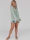 Golden Hour Long Bell Sleeve Top in Sage