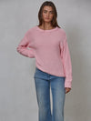 Reverse Hem Sweater in Pink