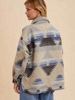 Aztec Print Jacket in Blue