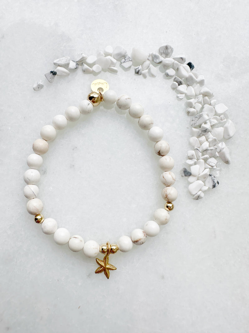 Howlite Starfish Exi Stretch