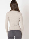 Brushed Taupe Crewneck Long-sleeve Tee