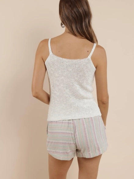 Beck Button Front Sweater Tank
