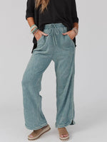 So Comfy Wide Leg Full Pant in Teal