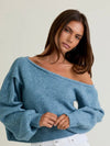 Asymmetrical Shoulder Sweater Top