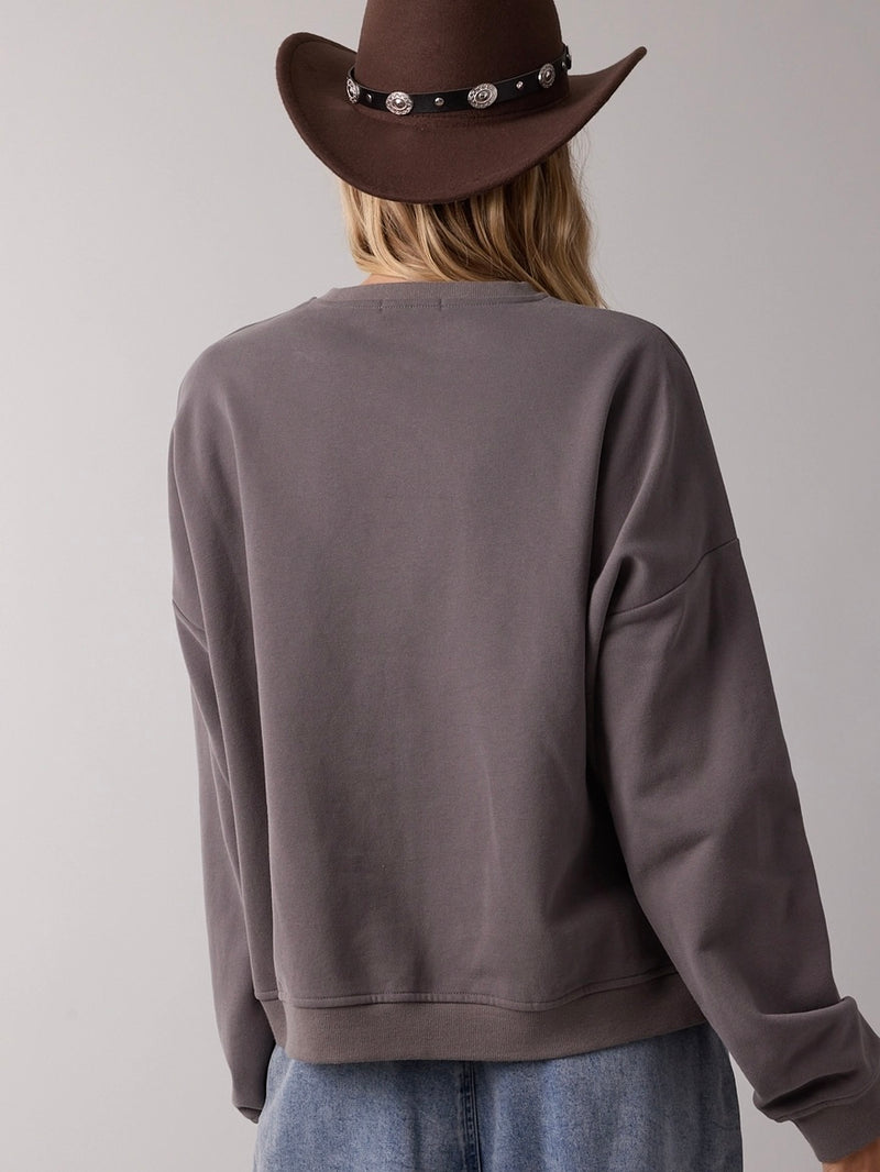 French Terry Lucky Horseshoe Sweatshirt