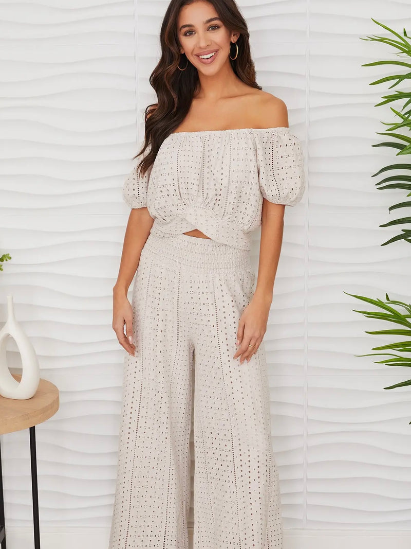 Eyelet Crop Top