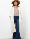 Ivory Long Open Cardigan