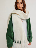 Winter Chill Blanket Scarf in Ivory