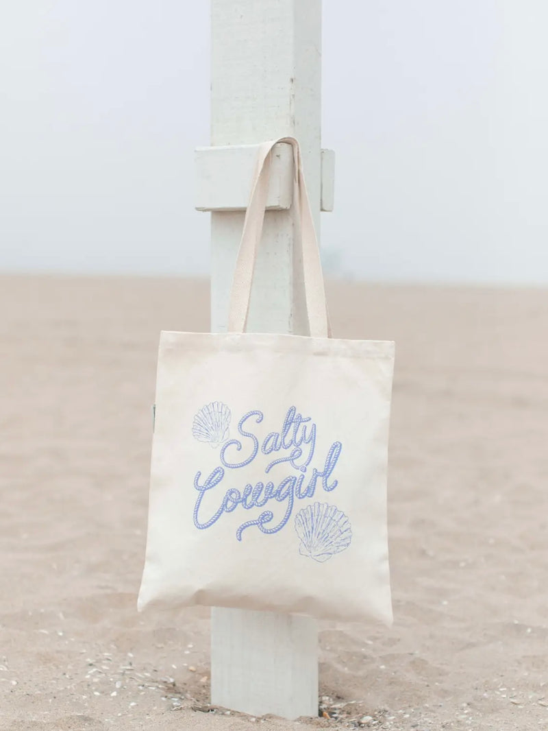 Salty Cowgirl Western Organic Tote Bag