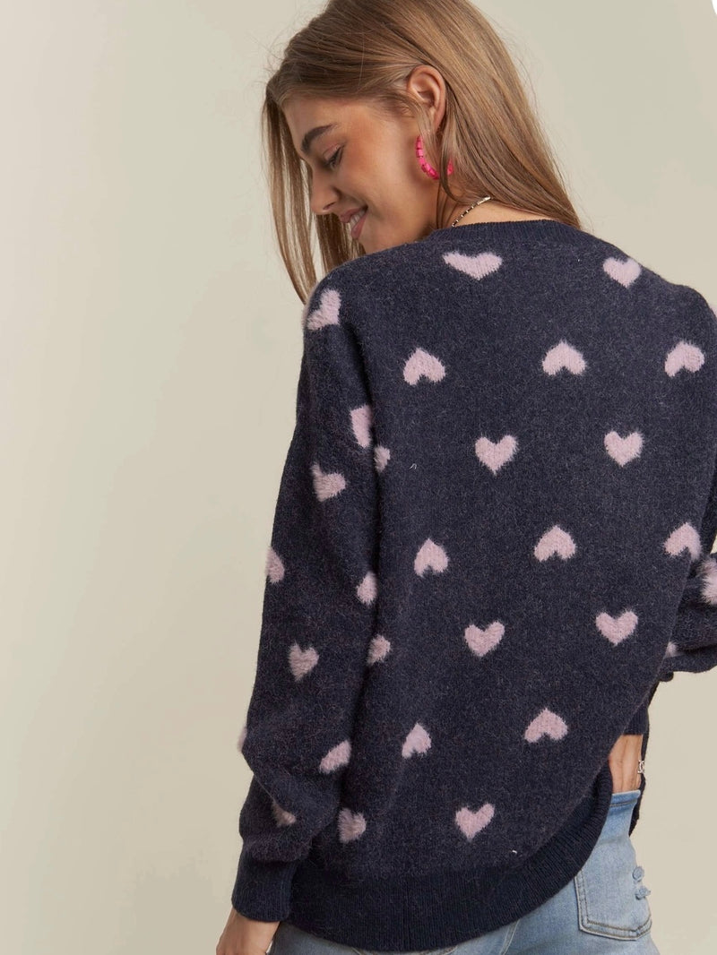 Heart Cutesy Sweater Top