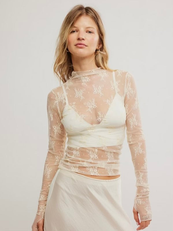 Lady Lux Layering Top in Ivory