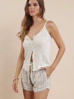 Beck Button Front Sweater Tank